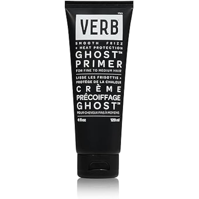 verb GHOST PREP HEAT PROTECTANT, VEGAN LIGHTWEIGHT HAIR CREAM Â€“ THERMAL PROTECTING CONDITIONER INFUSED WITH MORINGA OIL - ANTI-FRIZZ HEAT PROTECTING LOTION FOR ALL HAIR TYPES, 4 FL OZ - Image 1